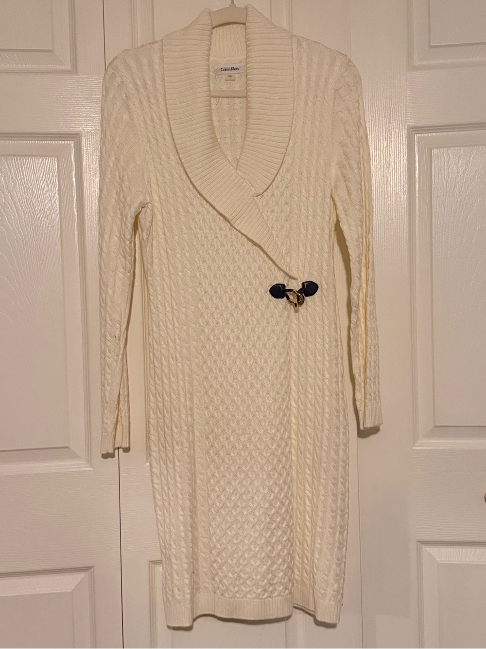 Never Worn Calvin Klein Ivory Sweater Dress Large